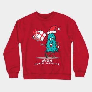 Avon, NC Vacationing Christmas Tree Crewneck Sweatshirt